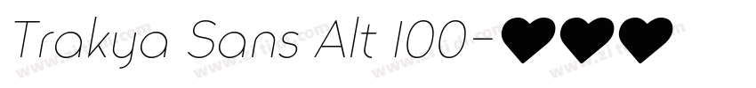 Trakya Sans Alt 100字体转换